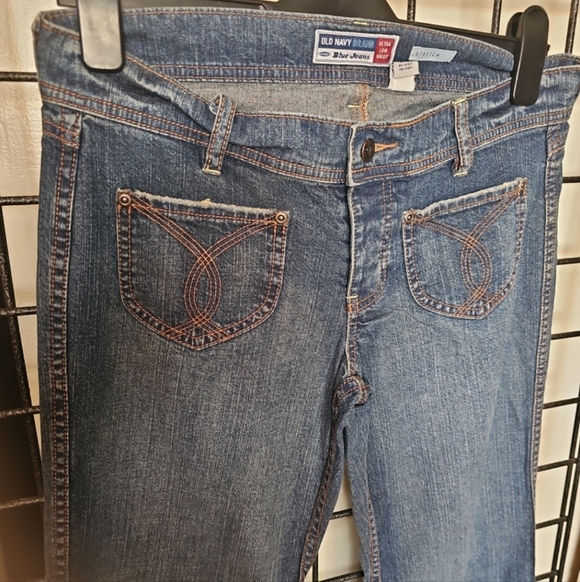 Old Navy Dark Blue Flare Jeans - Picture 2 of 4